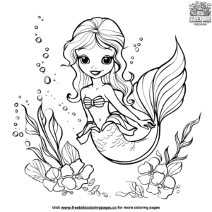 Amusing Fairy Mermaid Coloring Pages