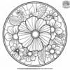 Whimsical Floral Mandala Coloring Pages