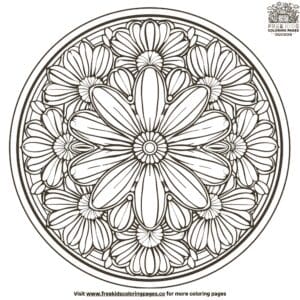 Playful Floral Mandala Coloring Pages