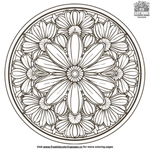 Whimsical Floral Mandala Coloring Pages