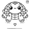 Whimsical Kawaii Turtle Coloring Pages