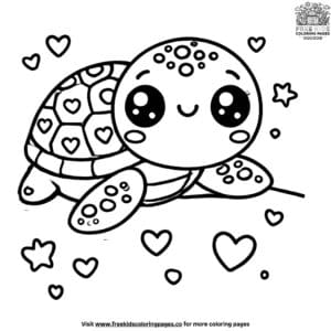 Cartoon Turtle Coloring Pages