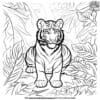 Exotic White Tiger Coloring Pages