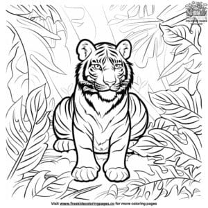 Exotic White Tiger Coloring Pages