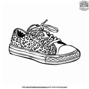 Bold Animal Print Shoe Coloring Pages