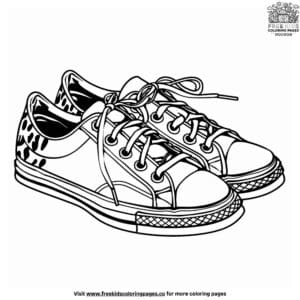 Stylish animal print shoe coloring pages