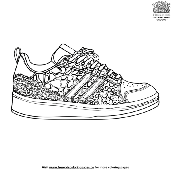 Animal Print Shoe Coloring Pages