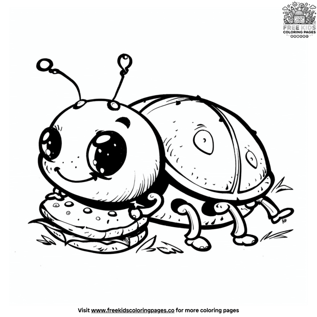 Bug snacks coloring pages