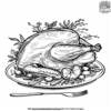 Yummy Turkey Dinner Coloring Pages