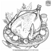 Delicious Turkey Dinner Coloring Pages