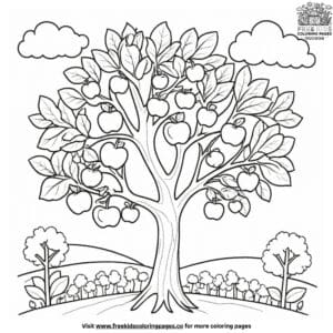 Apple Tree Coloring Page