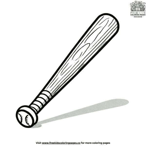 Baseball bat coloring pages