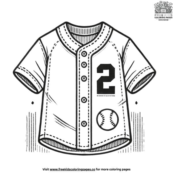 Baseball jersey coloring pages