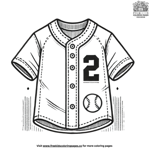 Baseball jersey coloring pages
