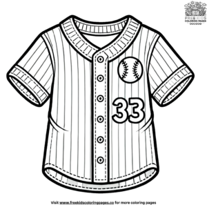 Customizable Baseball Jersey Coloring Pages