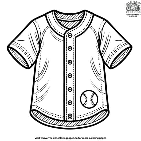 Personalized baseball jersey coloring pages