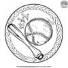 Creative Baseball Logo Coloring Pages