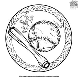 Creative Baseball Logo Coloring Pages