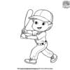 Energetic Baseball Player Coloring Pages