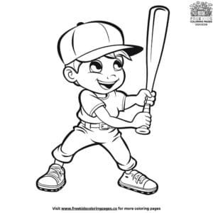 Boy Baseball Coloring Pages