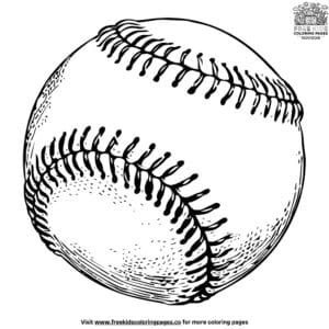 Up-Close Baseball Coloring Pages