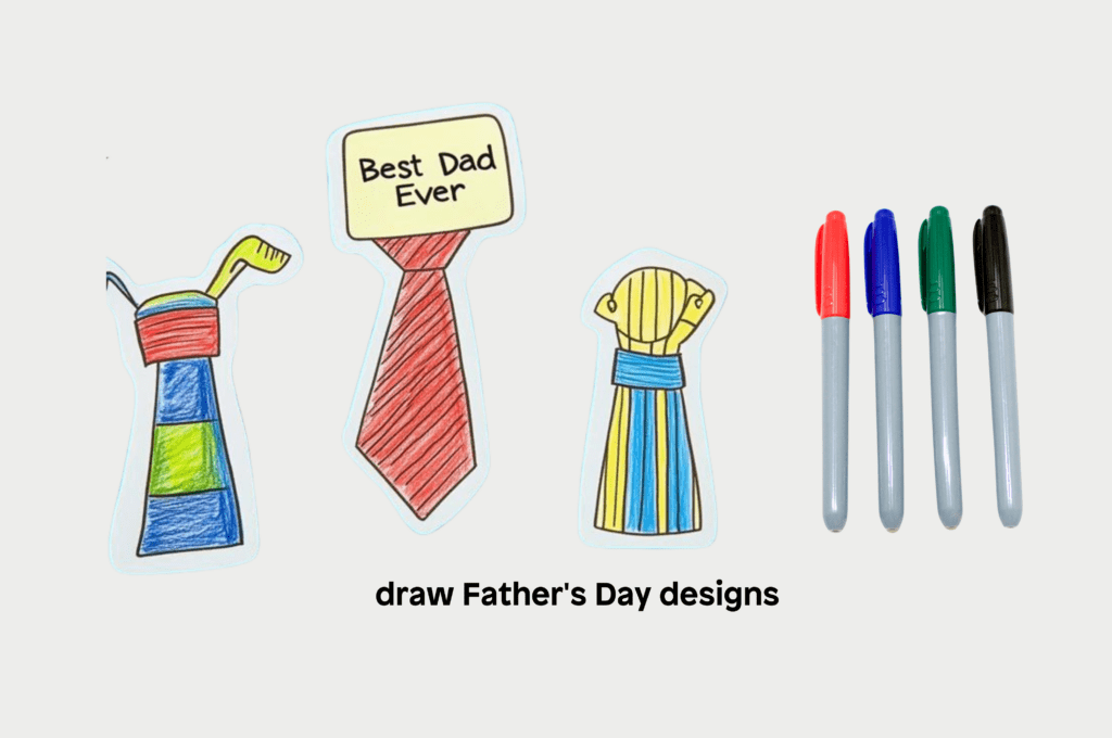 Draw father's day designs