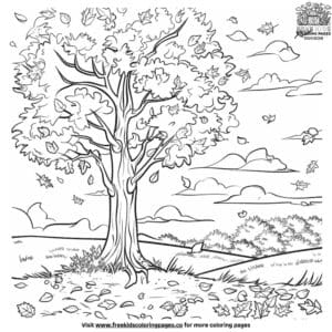 Fall Tree Coloring Pages