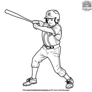 mlb baseball player coloring page