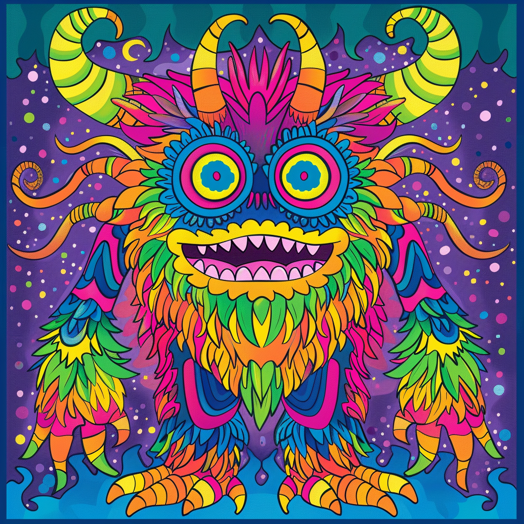 Monster coloring pages.