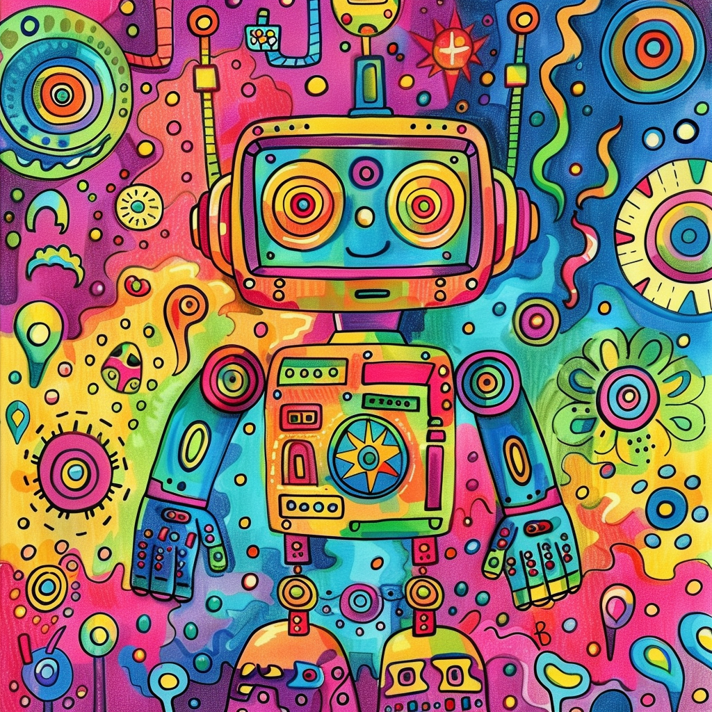 Robot coloring pages.