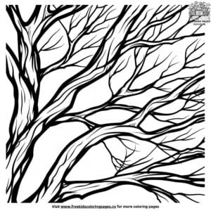 Tree Branch Coloring Page