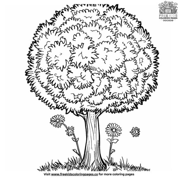 Truffula tree coloring page