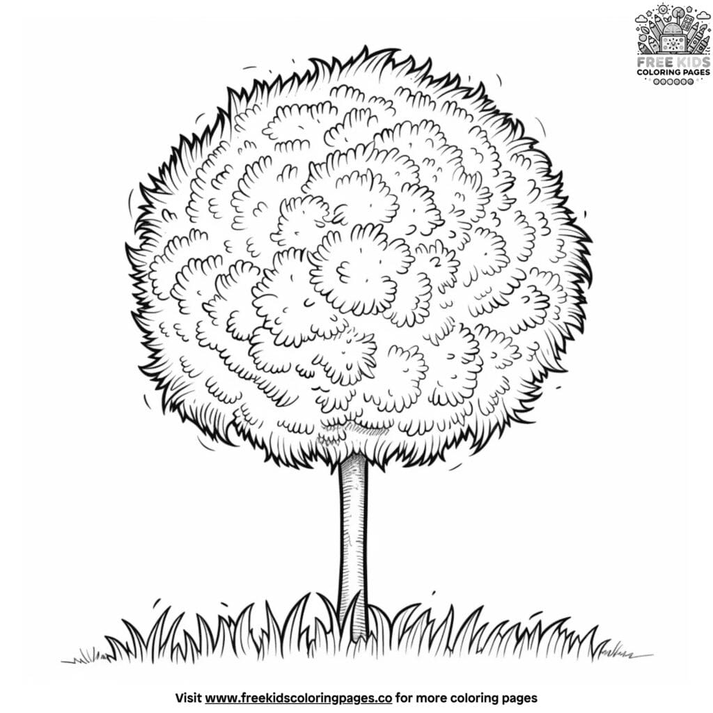 Truffula tree coloring page