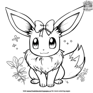 Adorable Cute Eevee Coloring Pages