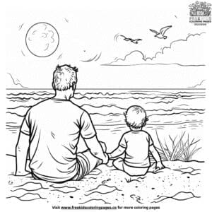 Cute Father's Day Coloring Page