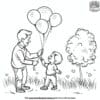 Lovely Cute Father's Day Coloring Pages