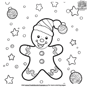 Cute Gingerbread Man Coloring Page