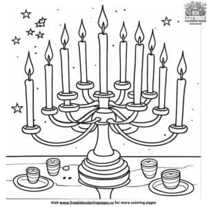 Adorable Cute Hanukkah Coloring Pages