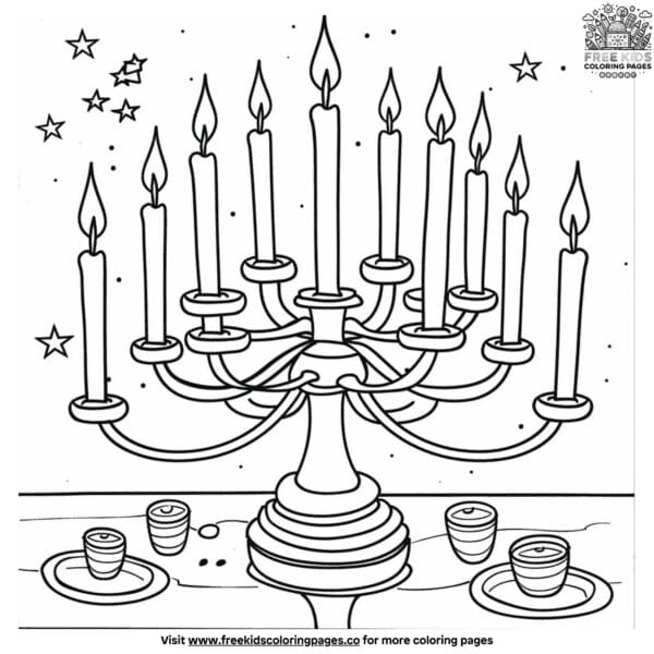 Adorable cute hanukkah coloring pages