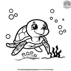 Turtle Adventure Coloring Pages