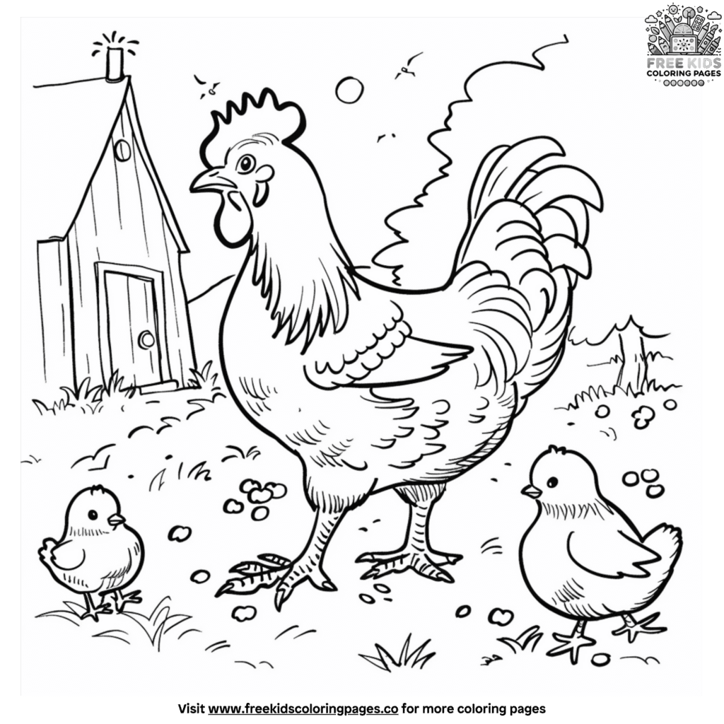 Farm animal coloring pages for toddlers