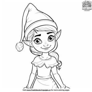 Girl Elf On The Shelf Coloring Pages