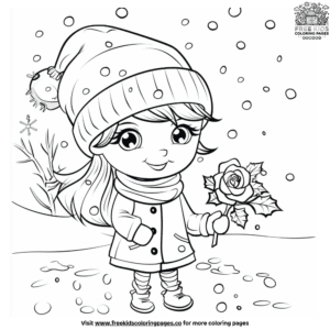 Appealing rose flower coloring pages