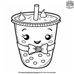 Adorable Boba Tea Coloring Pages For Little Learners