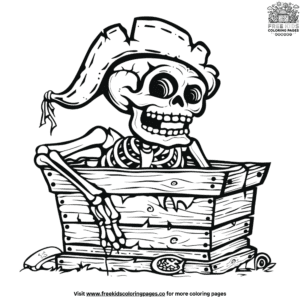 Pirate skeleton coloring pages