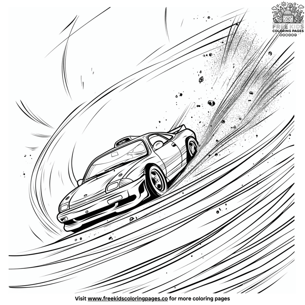 Dirt track race car coloring pages