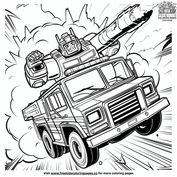 Transformer rescue bots coloring pages