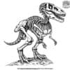 Ancient Dinosaur Skeleton Coloring Pages