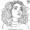 Beautiful curly hair coloring pages