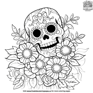 Beautiful día de los muertos coloring pages